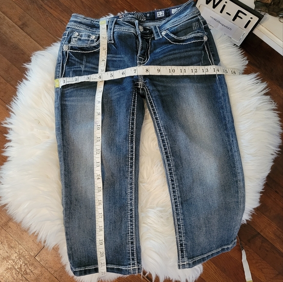 Miss Me Girls Size 12 Cuffed Capri jeans - Picture 11 of 11